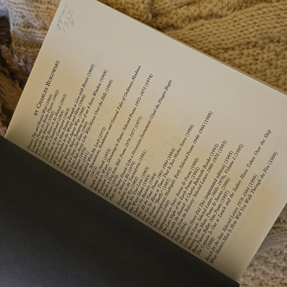 Bukowski Burning In Water Drowning In Flame Poems 1955-1973 Black Sparrow Press - Picture 3 of 7